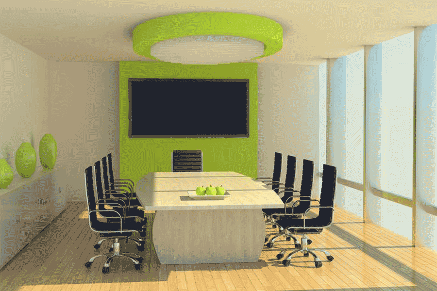 Audio visual equipment in a boardroom